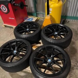 19" BMW WHEELS 5X120 STAGGERED GLOSS BLACK COMPETITION + TIRES(4) NEW-WE FINANCE
