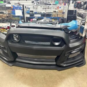 Front Bumper Cover Compatible with 2013-2014 Ford Mustang Base & GT, Front Bumper Conversion Repla